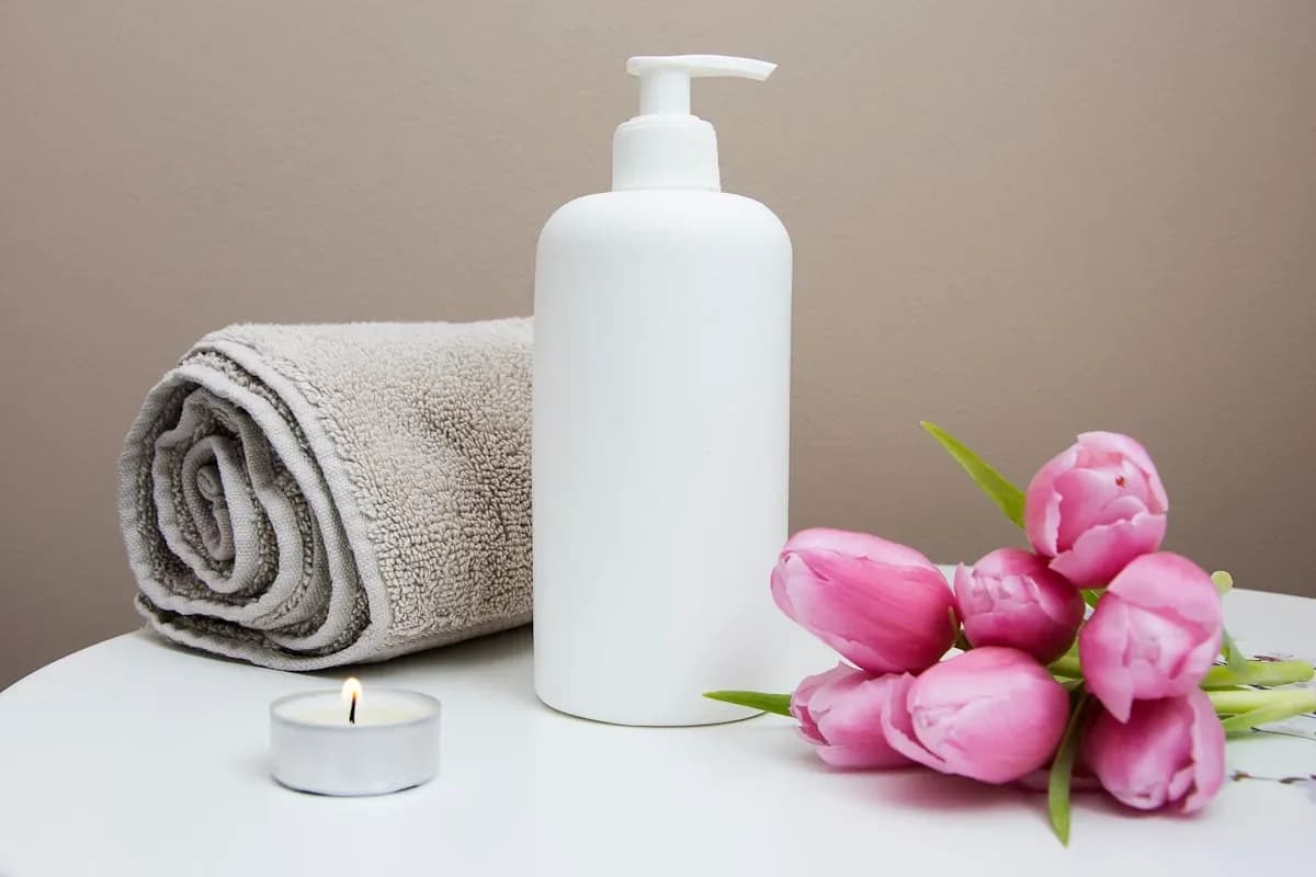 A serene, candlelit spa treatment room